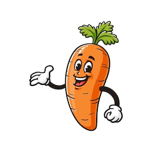 Wortel cartoon mascotte illustratie karakter vector illustraties Hand getrokken ontwerp