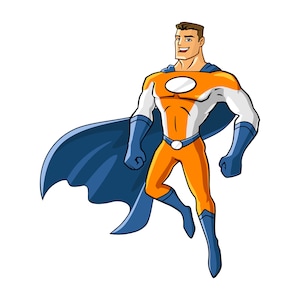 Diseño de vuelo de mascota de superhéroe