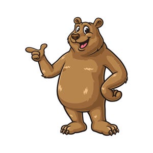 Beer cartoon mascotte illustratie karakter vector clipart handgetekende logo-ontwerp