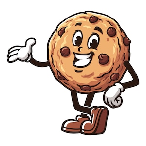 Cookies cartoon mascot illustration design character vector Clip art Hand drawn