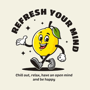 Limón, caricatura, mascota, ilustración, camiseta, citas, diseño, carácter, vector Clip art
