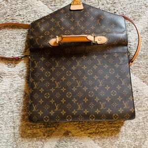 Louis Vuitton Vintage Serviette Ambassadeur Tan Camel Briefcase Original  Leather