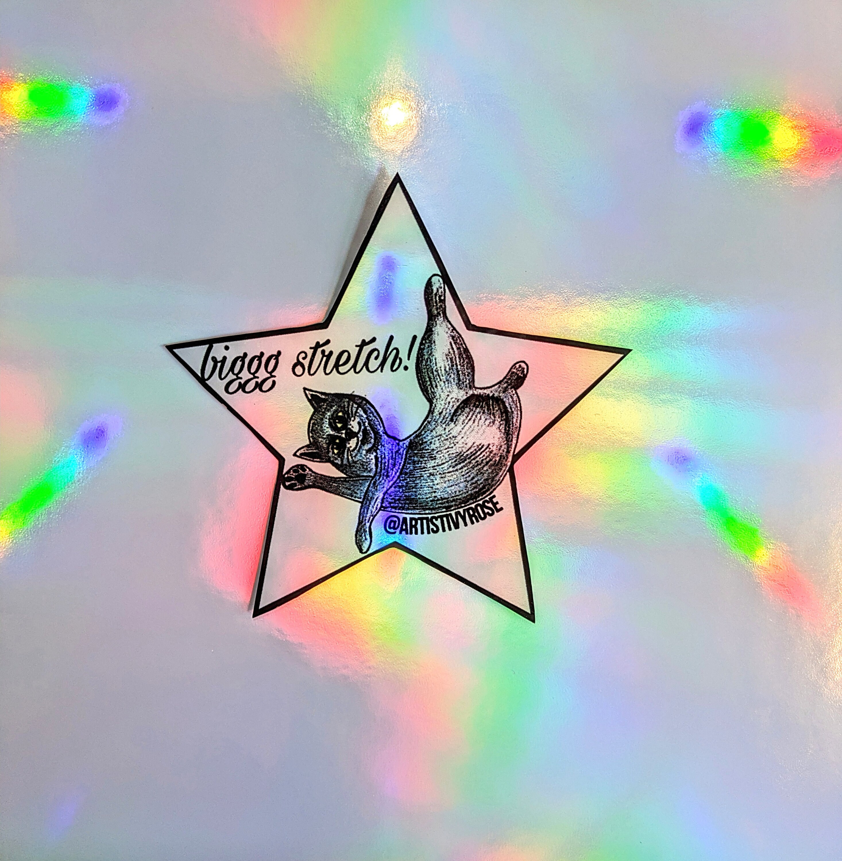 Cat Star Die-cut Sticker, Waterproof Sticker, Vinyl Sticker - Etsy