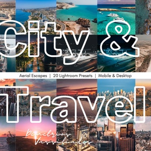 20 Aerial Escapes City and Travel Lightroom Presets