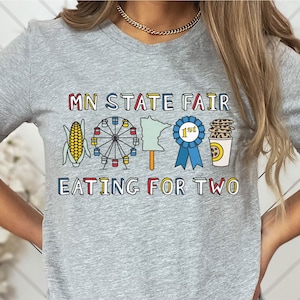 MN State Fair Pregnancy Shirt, Minnesota Shirt, Minnesota Gift, Minnesota Tshirt, Fair Food, Pregnancy Announcement, Eating For Two