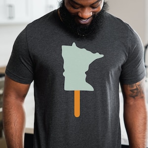 MN On A Stick Tee, Minnesota State Fair, Minnesota Outline, Corndog Shirt, Minnesota Gift, Minnesota Tshirt, Fair Food