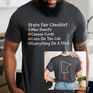 Minnesota State Fair Tee, MN State Fair Shirt, State Fair Checklist, Fair Foods, Minnesota Gift, Minnesota Shirt