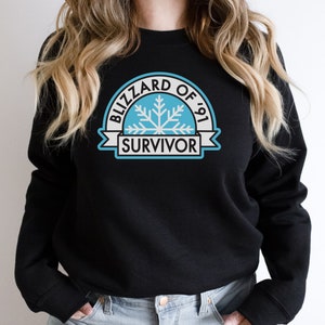 Blizzard Of '91 Survivor Sweatshirt, Minnesota Shirt, Minnesota Gift, Midwest Tshirt, Halloween Blizzard Shirt, 90's Shirt, Millenial Gift