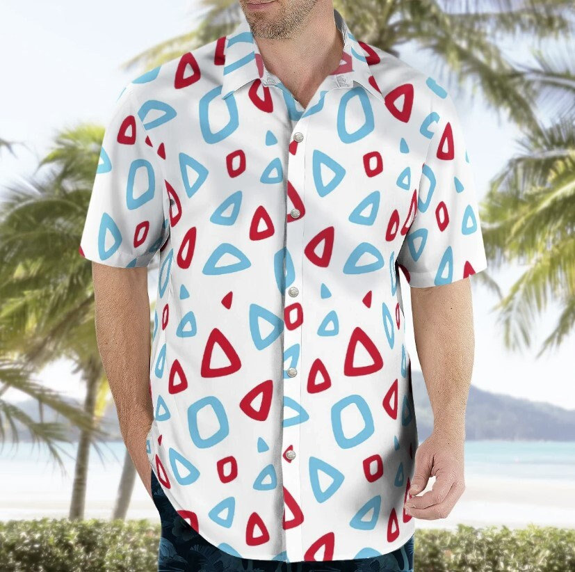 Togepi Pattern Pokemon Button Up Hawaiian Shirt - Reallgraphics