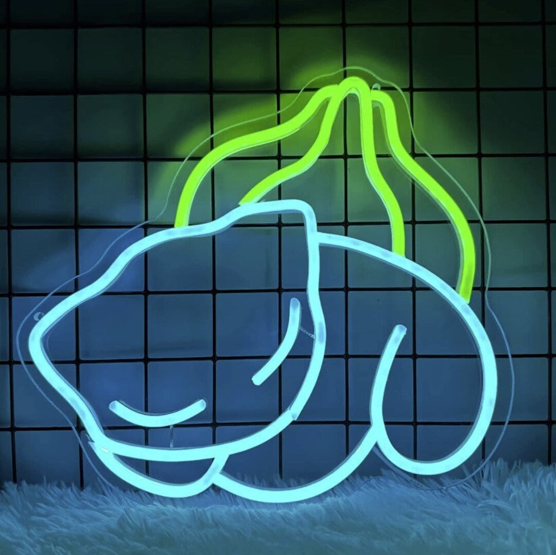 Bulbasaur Pokémon Neon Light Wall Decor Home Decor Sign Etsy