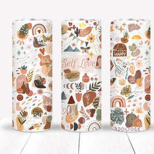 BOHO Sublimation PNG 20oz Skinny Tumbler, Female Pride, Self Love, Tumbler Wrap, Sublimation File, Gift