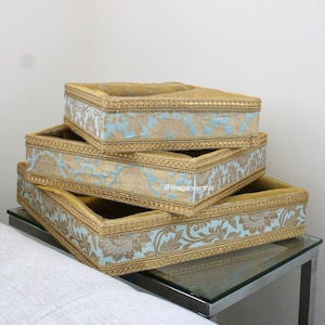 Shagan Trays Set of 3 | Indian Wedding | Punjabi | Accessories | Wedding | Sahi Chitti  | Viyaah | Wedding Invitation |  Basket