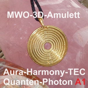 Lakhovsky Pendant 3D SILVER with hard gold plating Amulet Multiwave Oscillator Scalar Radionics Aura-Harmony Energy Quantum Photons Prana TEC