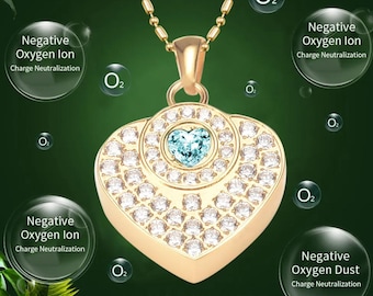 Healy Nano-Ion Energy Pendant Stainless Steel Zircon Stones Aura Resonance Amulet Hologram Technology Chi Pendant Resonance Radionics Quantum Photon