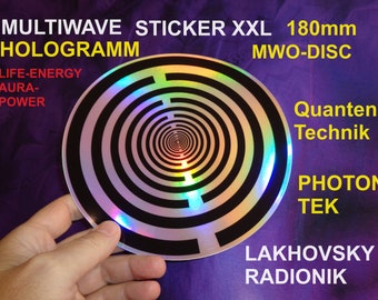 Quantenfeld-Sticker MWO-Chip Aura-Harmonie EMF-5G Schutzfeld Bioresonanz Lichtquanten-Photonen-Energie-Disc Radionik Hologramm-Technik