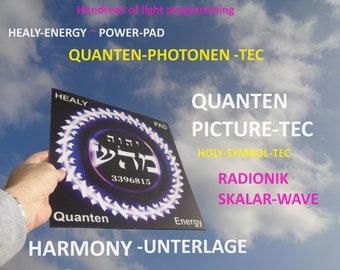 Healy-Pad Bioresonanz Holy-Symbole Harmony-Pad Biophoton Lichtquanten-Pad Resonanz Radionik Skalarwave Therapie-Map Prana Elastic-Energy-Pad
