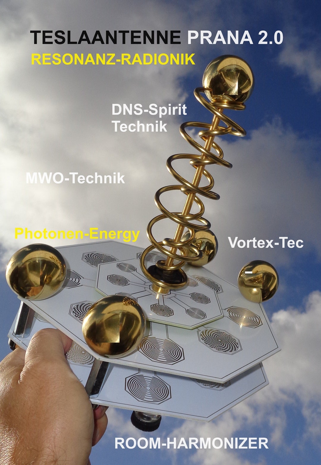 Roomharmonizer-antenna Aura-wohnraumharmonie EMF Schutz 5G Skalarwave Radionik Resonanz-gerät ...