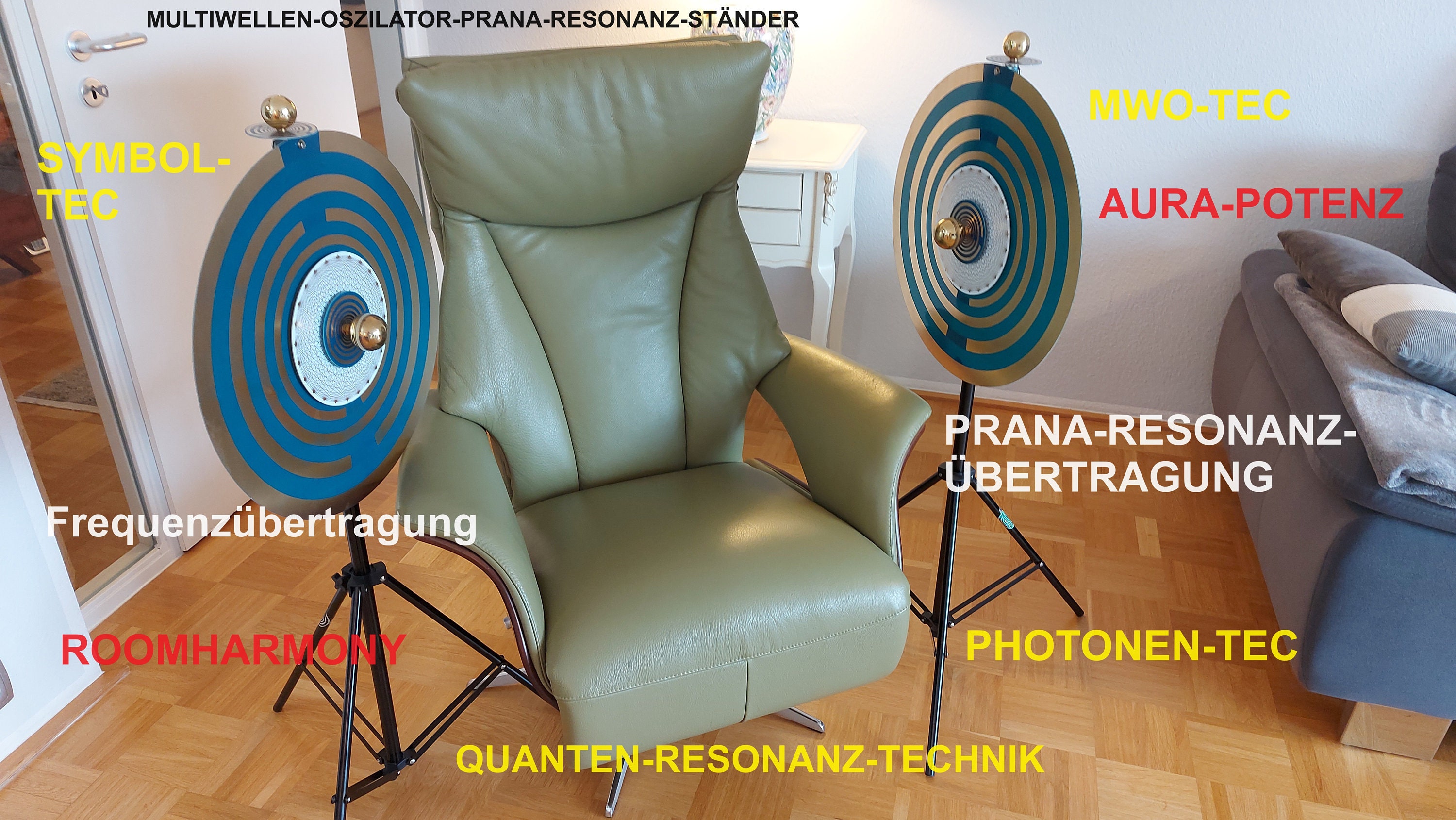 Multiwave Oscillator Prana Resonance Stand Roomharmony MWO Ring Technique Lakhovsky Scalarwave Radionics Multiwave Chi Frequency Therapy Device