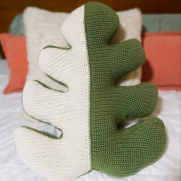 Crochet Monstera Plant Pillow