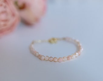 Braided Pink Mother of Pearl Bracelet