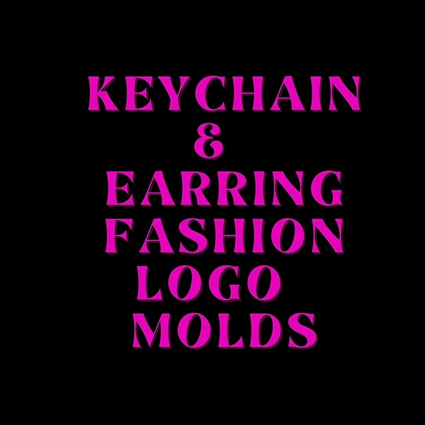 Fashion logo keychain molds|luxury  earring silicone molds|Freshie silicone molds|molds for keychains|earrings