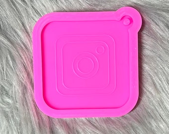 Social media silicone mold| Insta resin Mold| keychain Mold