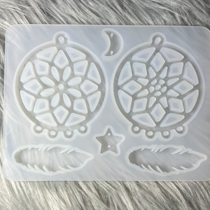 Dreamcatcher silicone mold| Good energy |charkas resin mold| good spirits mold