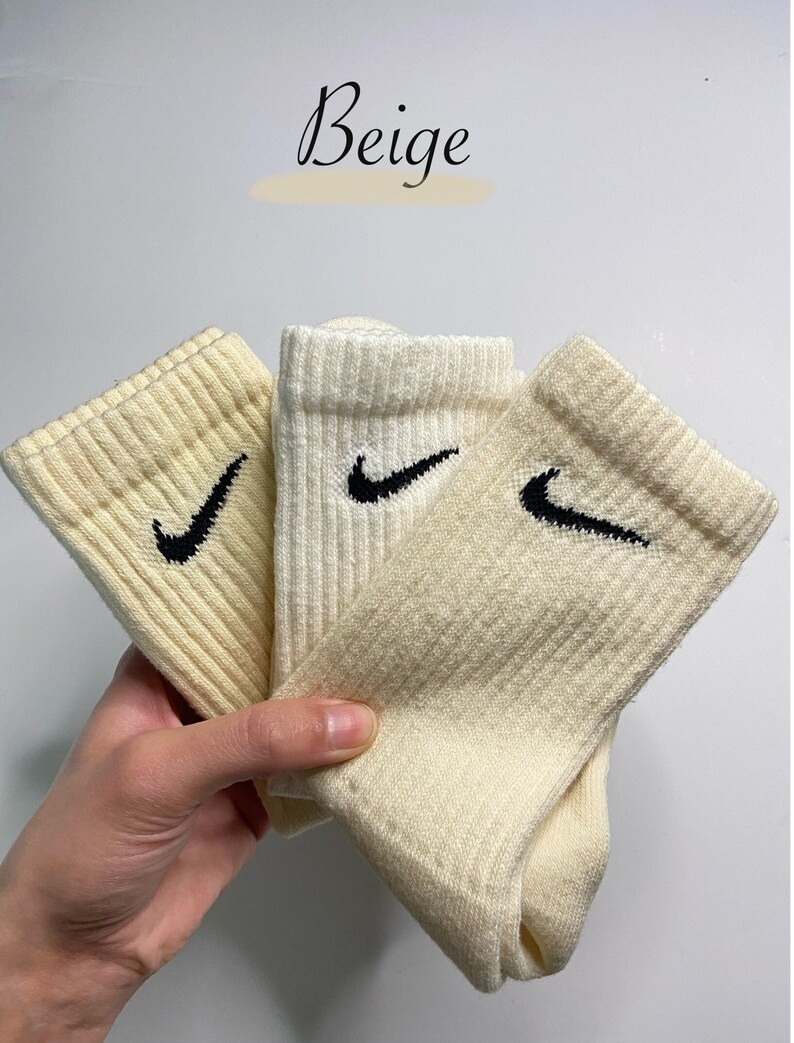 Nike Crew Custom Hand Dyed Socks Multipack 3 Pairs Brown Etsy UK