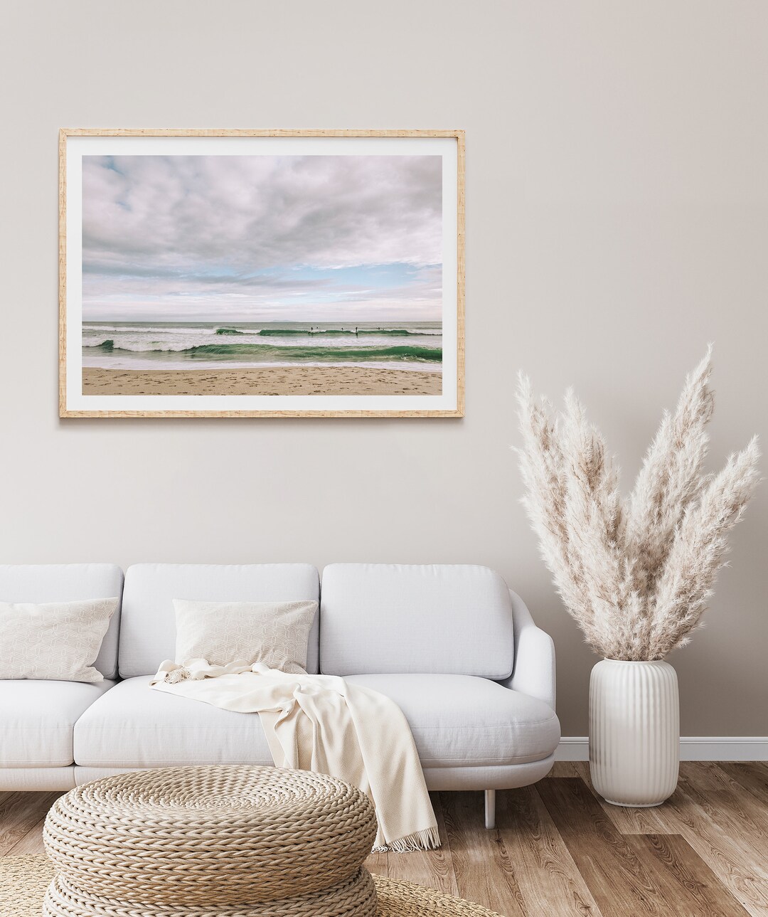 New Zealand Print, papamoa Beach, Minimalist Landscape Wall Art, Home