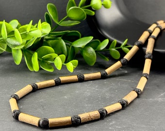Hazelwood Diffuser Necklace ~ Hazelwood Necklace for Adults ~ Therapeutic Necklace ~ Black Lava Stone ~ Hazelwood ~ Personalized Size