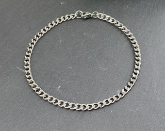 Curb chain bracelet 3.5mm ~ stainless steel ~ personalized size ~ gift for her/him