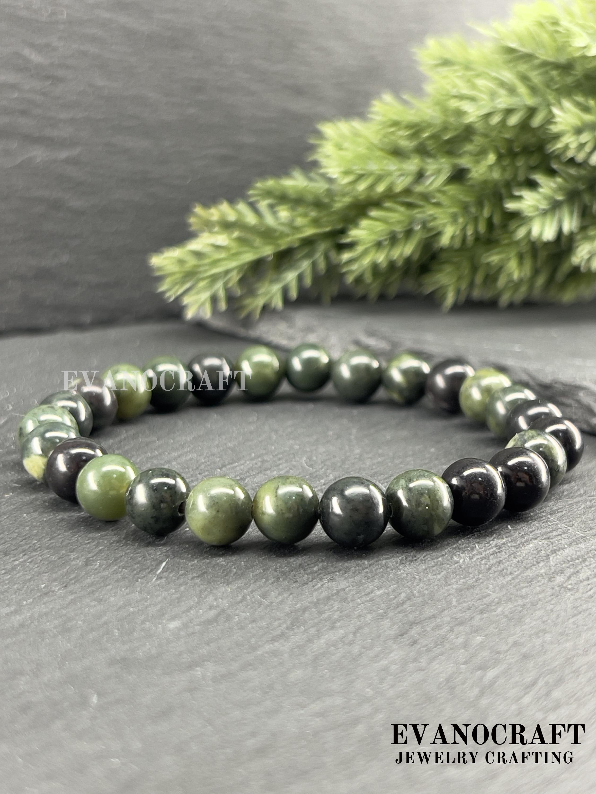 Green jade bracelet - Etsy 日本