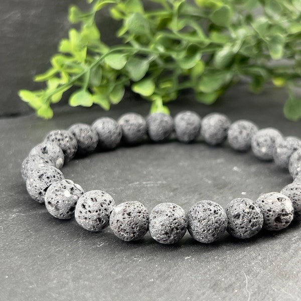 100% natural lava stone aromatherapy bracelet ~ custom size ~ Essential oil bracelet ~ Therapeutic bracelet