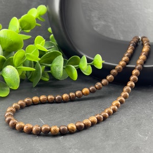 African Wenge Wood Necklace ~ Necklace for Men and Women ~ Boho ~ African Style Necklace