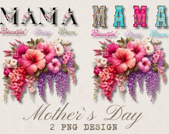 Floral Mama PNG Sublimation Download, Mama Png, Mama Flower Png, Mama Sublimation, Retro Mama Png, Mother's Day Png, Sublimation Designs