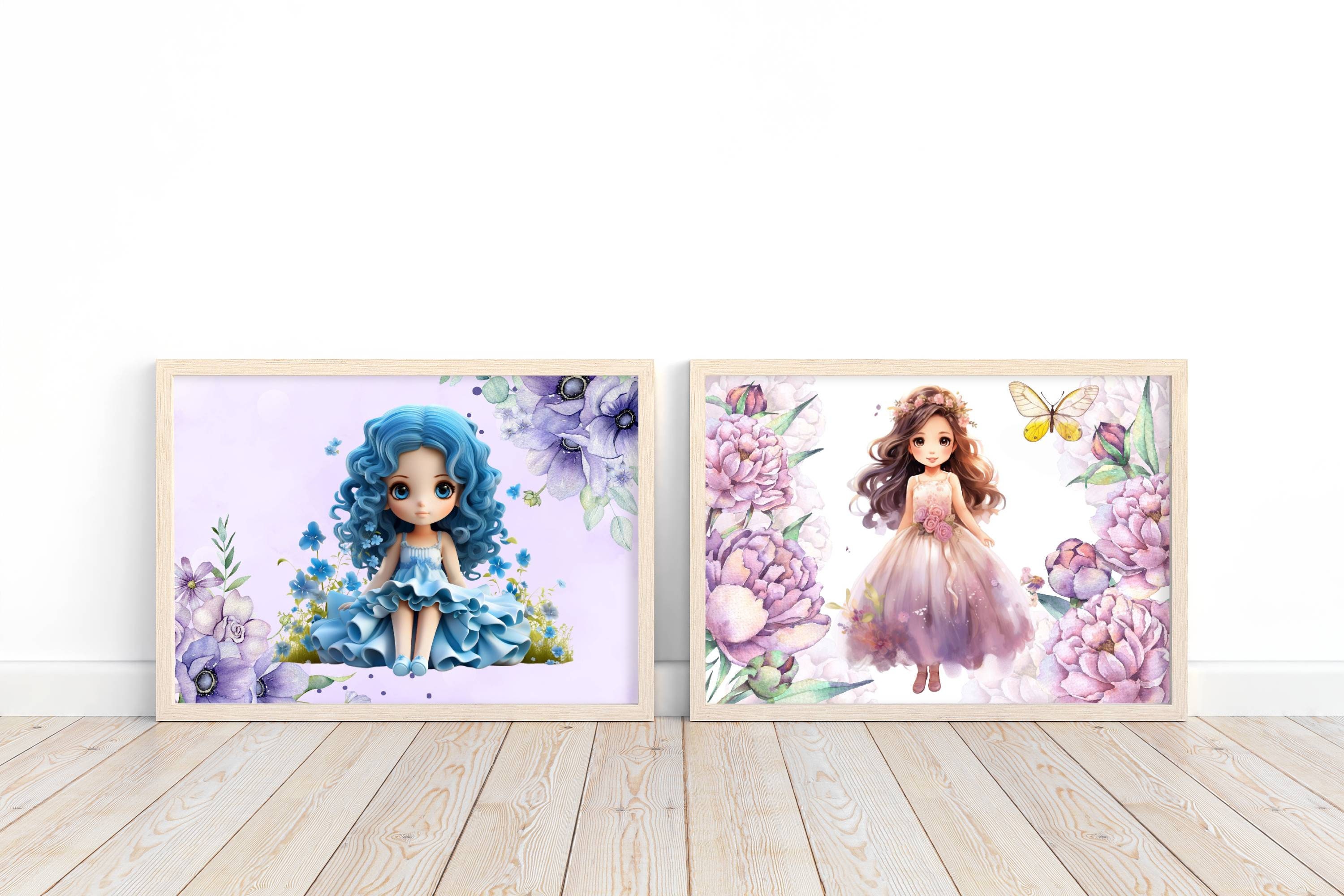 Cute Fairies Clipart, PNG Clipart Bundle, Watercolor Fairy Girls, 6 ...