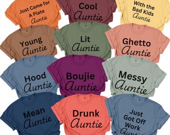 Auntie shirt for family reunion Thanksgiving family thsirts gift for aunt group shirt funny family shirt alternative for cousin crew