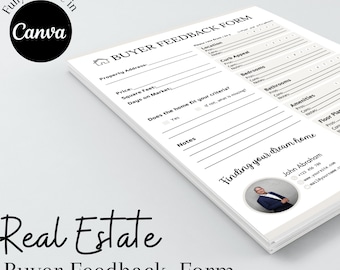 Buyer Showing Feedback Form | Real Estate Marketing, Real Estate Form, Showing Feedback Form