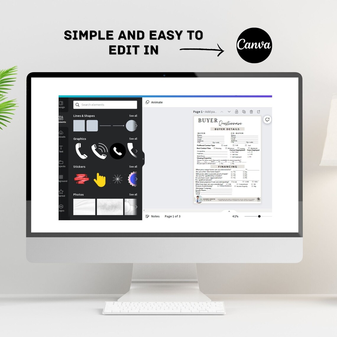 Buyer Consultation Questionnaire, Buyer Intake Form, Buyer Consultation