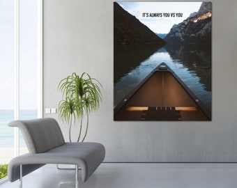 Its Always You vs You - Canvas Wall Art - Motivational Quotes - Inspirational Print - Artwork - Home Decor - Office Decor - Perfect Gift