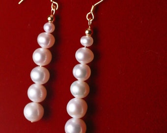 Freshwater Pearl Drop Earrings, Pearl Dangle Earrings, Bridal Earrings, Pearl Earrings, Bridesmaid Gift, Gift for Her