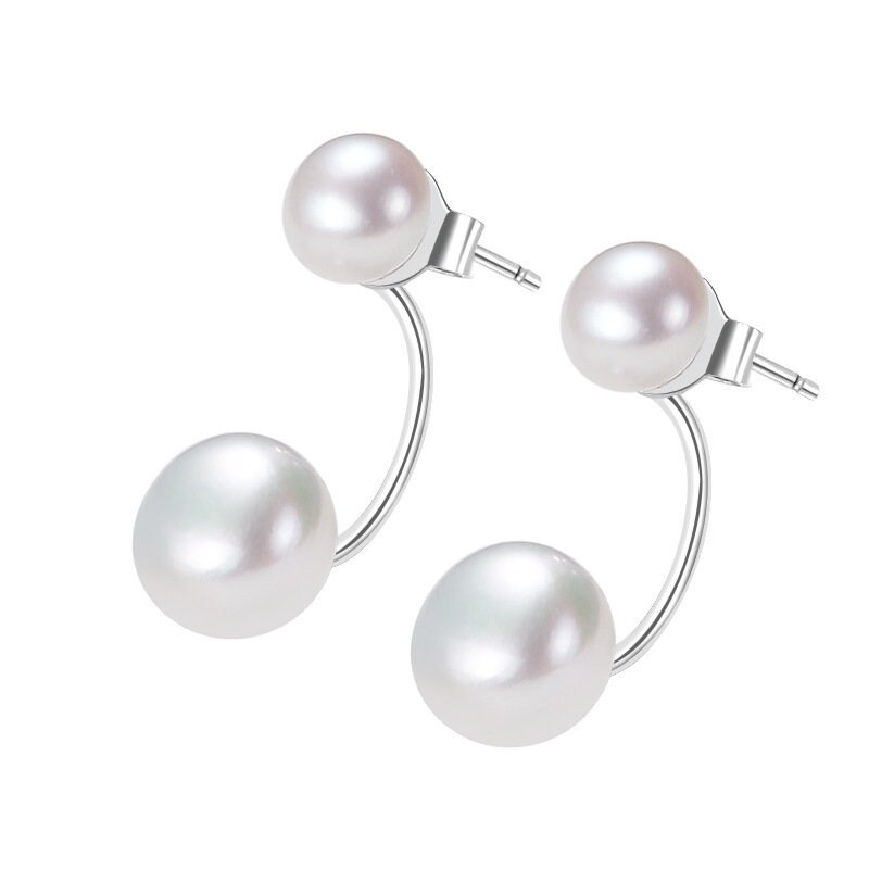 Two Pearls Double Pearl Earring - Etsy