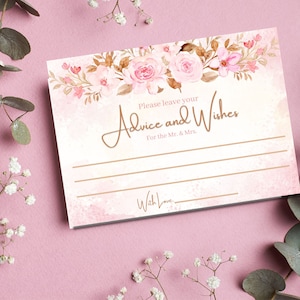 Wedding Advice and wishes printable