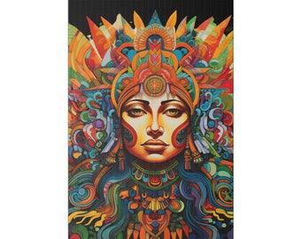 Mayan Goddess Canvas, Mayan Art, Digital Download, Digital Wall Art, Digital Art, Digital Print, Digital Print Art, Wall Art