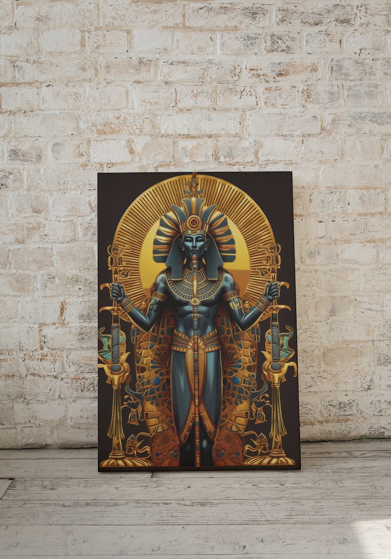 Osiris God Wall Art, Egyptian God Osiris Wall Art, Home Wall Art ...