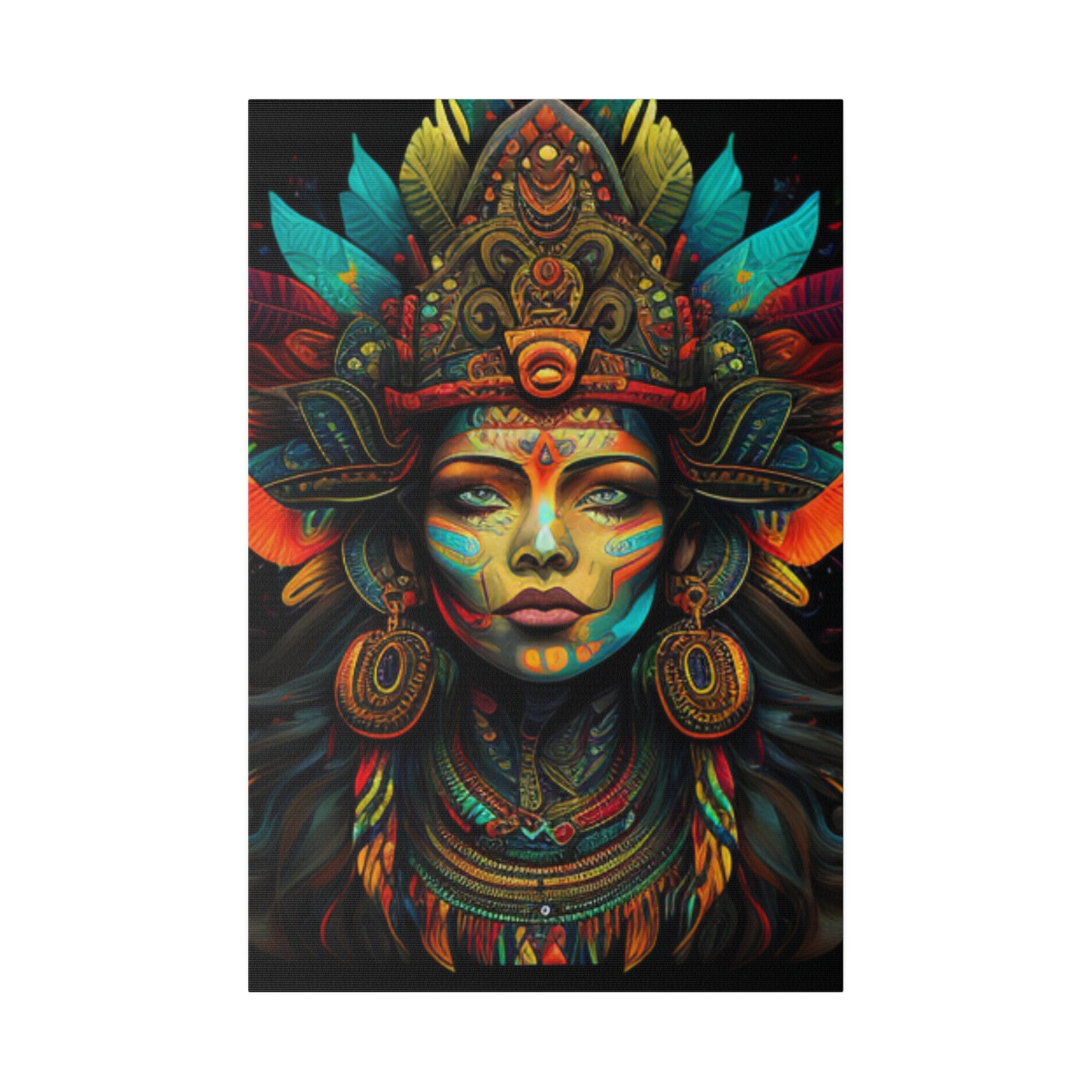 Mayan Goddess Wall Art, Mayan Goddess, Digital Art, Digital Wall Art