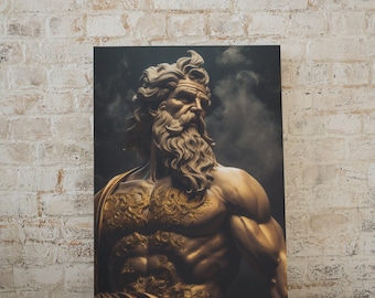 Greek God Zeus, Greek Zeus Wall Art, Wall Art, Digital Download, Digital Prints, Digital Print Art, Digital Art, Digital Wall Art