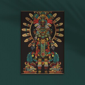 Mayan Goddess, Mayan Wall Art, Digital Download, Digital Print, Digital, Wall Art
