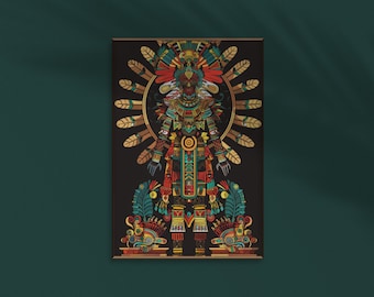 Mayan Goddess, Mayan Wall Art, Digital Download, Digital Print, Digital, Wall Art