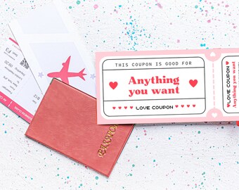 Sweetheart Special: Pink Heart Love Coupon Download - Romantic Tokens of Affection for Valentine’s Day